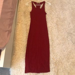 Red tight fitting sun dress